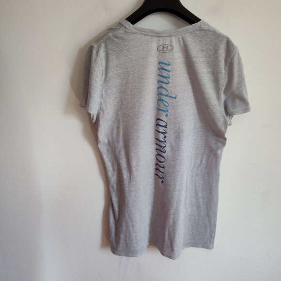 Ladies SZ M Under Armour Grey T-Shirt - Picture 2 of 3